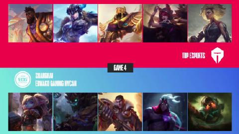 【TES vs EDG 第四局】

MVP：Ale（波比）
决胜局了，目前是蓝色