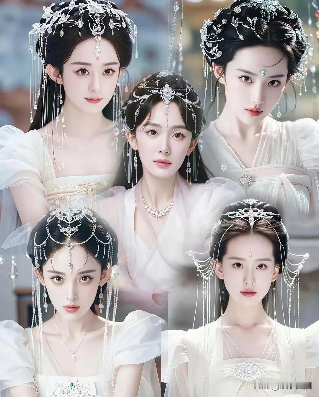 五版汐瑶，哪一版最好看呢？
杨幂版：大眼睛。
赵丽颖版：可爱风格。
刘诗诗版：温