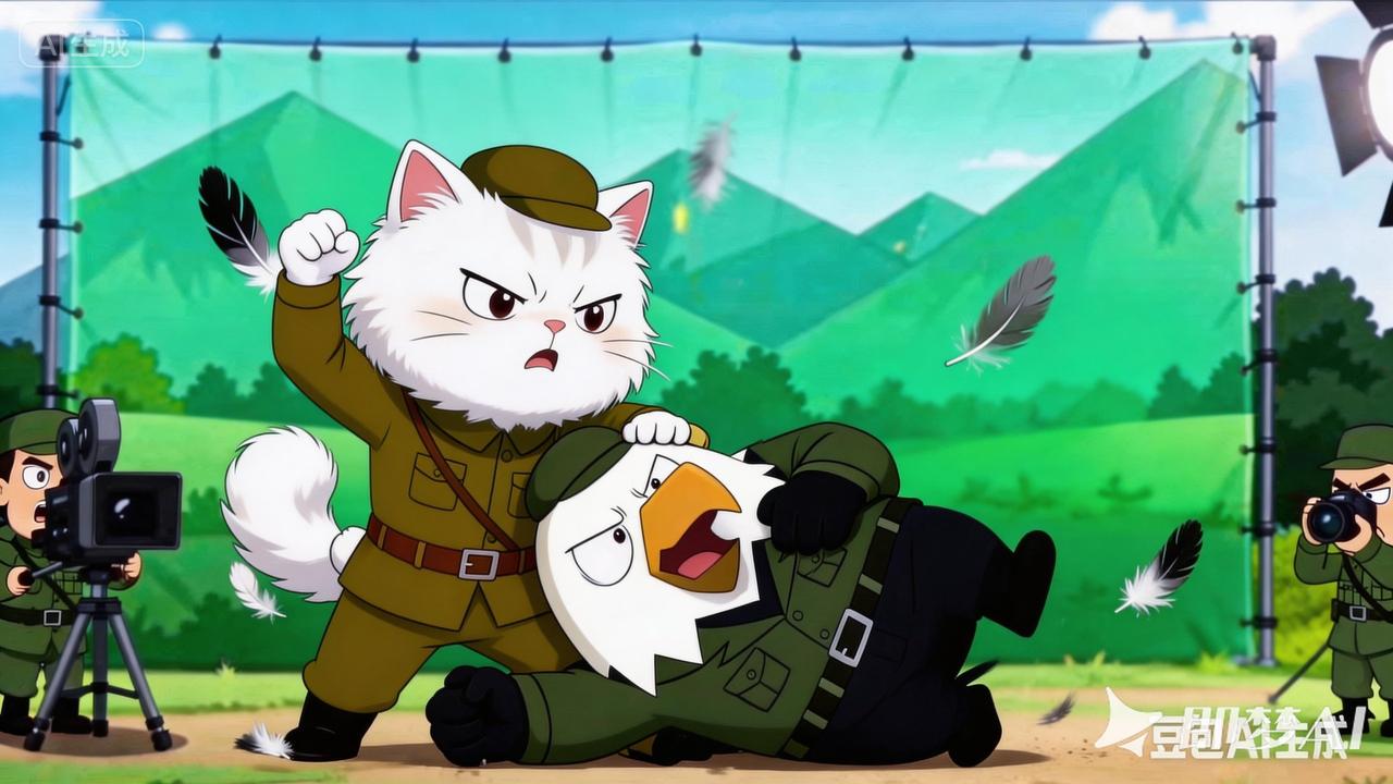 大家快来看呐，不得了啦，波斯猫造反啦，把鹰酱给揍了，大伙给评评理。这可真是天翻地