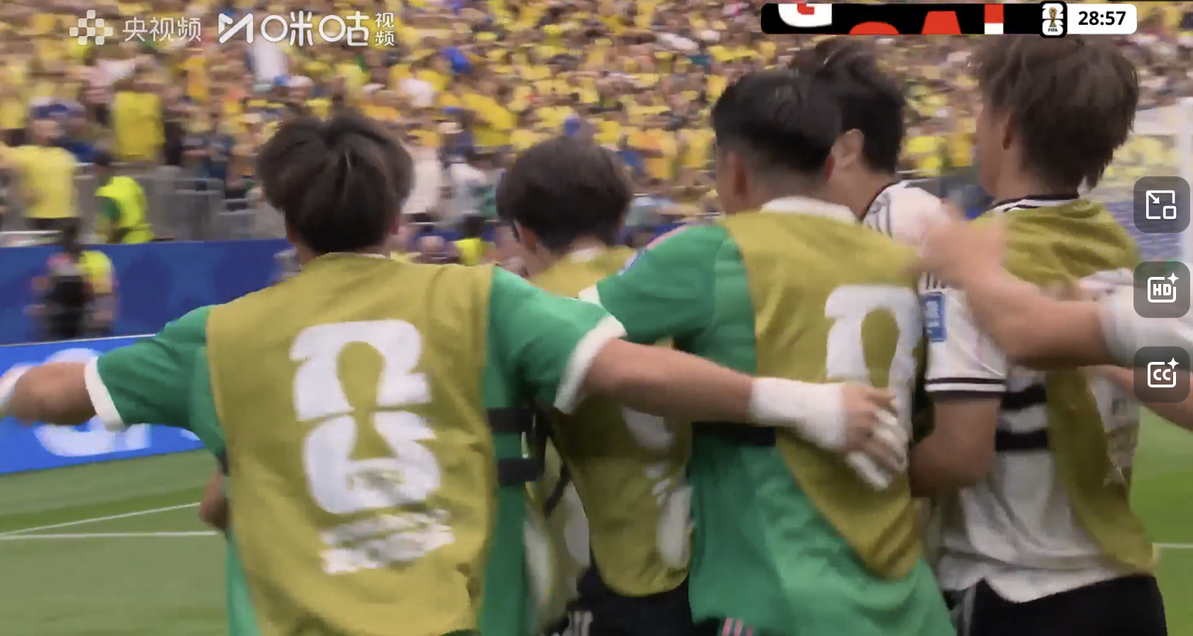 #佐野海舟率先破门# 世界杯淘汰赛1/16，巴西vs日本，日本队佐野海舟第29分