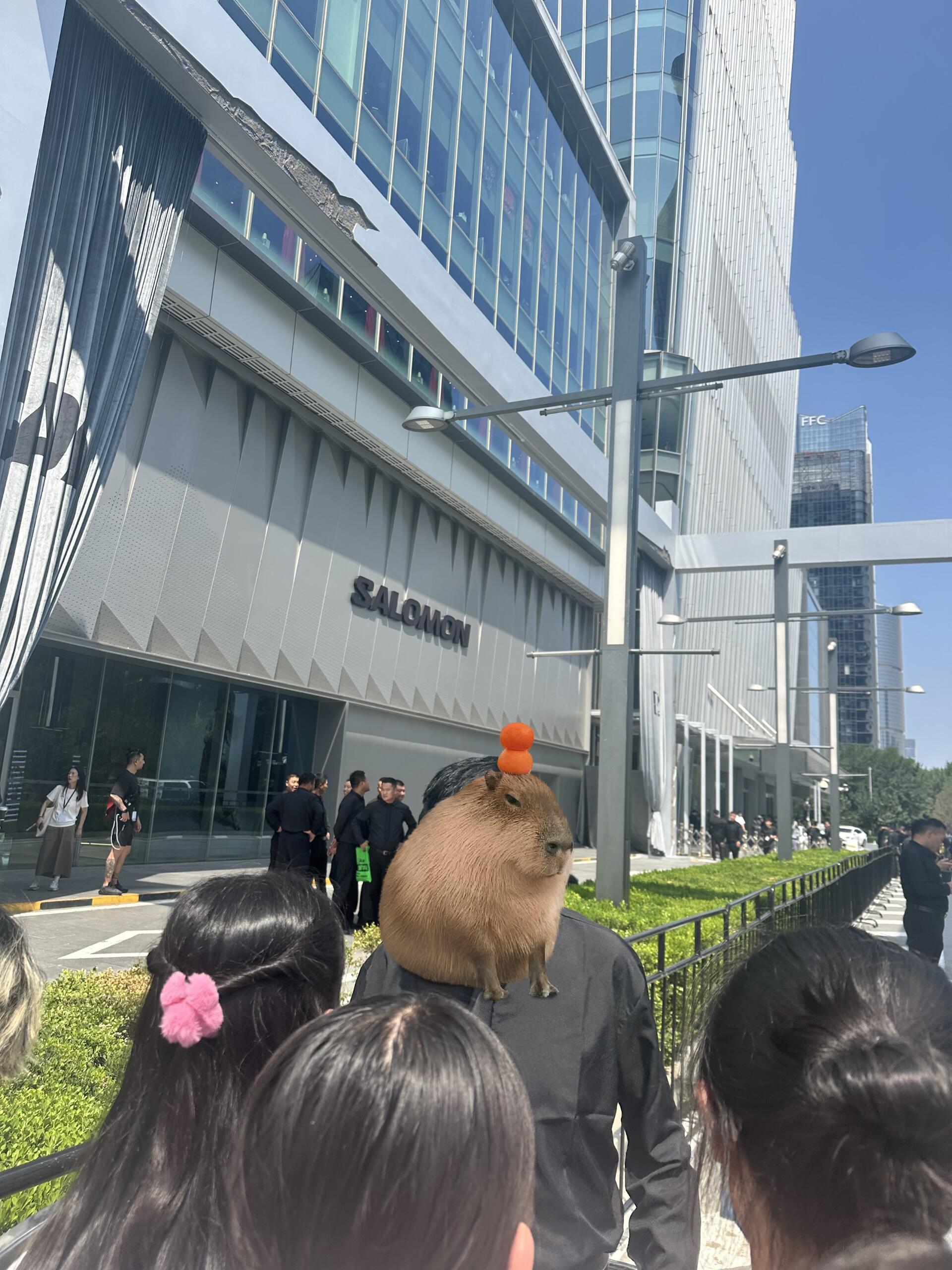 据小伙伴称：“JISOO给Salomon排队的小伙伴发了冰袖、冰凉贴和伞，安了俩