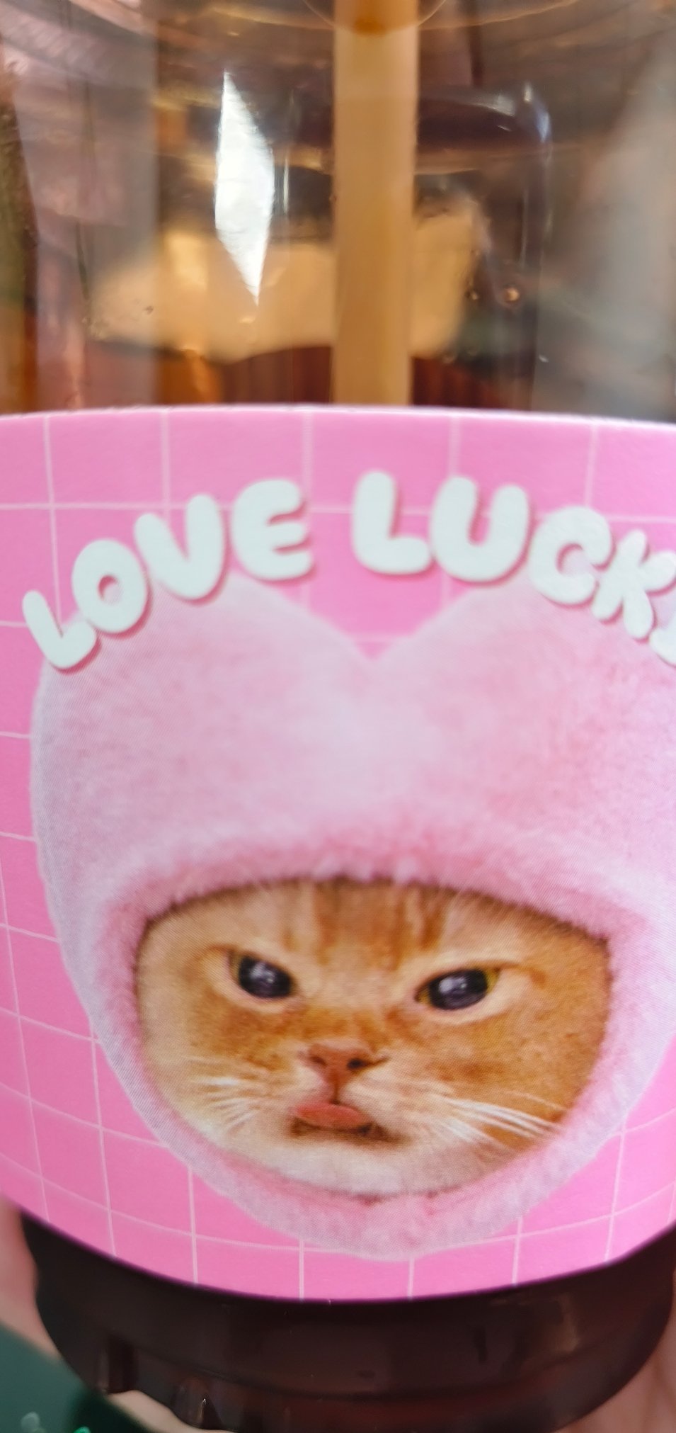 瑞幸的猫猫脑袋好可爱小猫猫还伸着小舌头 ​​​