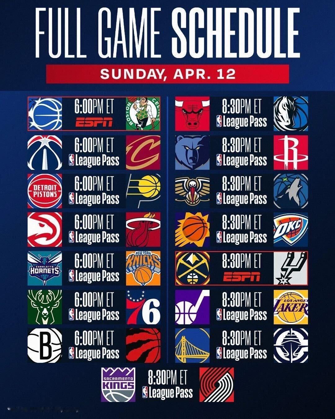 今天NBA收官战全部比赛看球地址网页链接 勇士vs快船爵士vs湖人