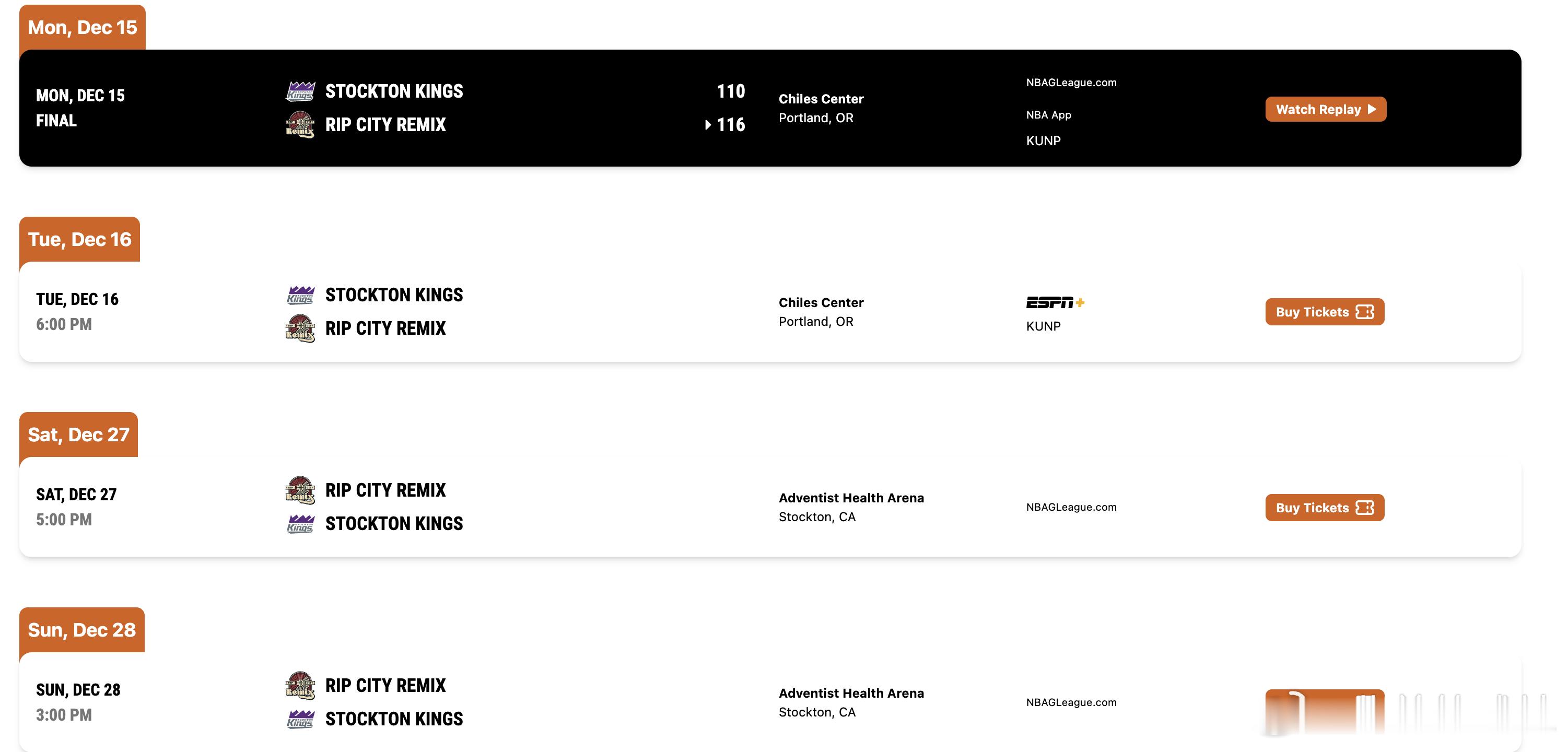 NBA发展联盟这赛程安排也是突出了一个经济适用性，开拓者和国王的发展联盟球队近期