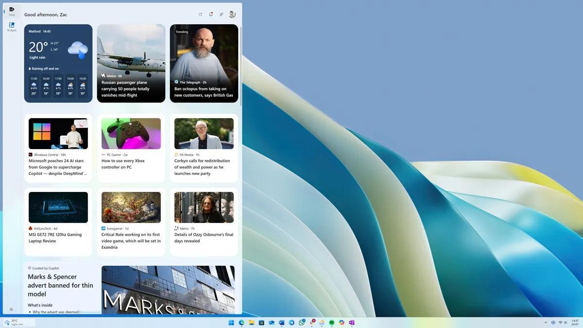 微软近期正在为 Windows 11 测试一项重要的小组件面板更新，小组件面板即