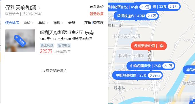 保利天府和颂拿地时间：2023.3.28交房时间：2025.10.29二手时间：
