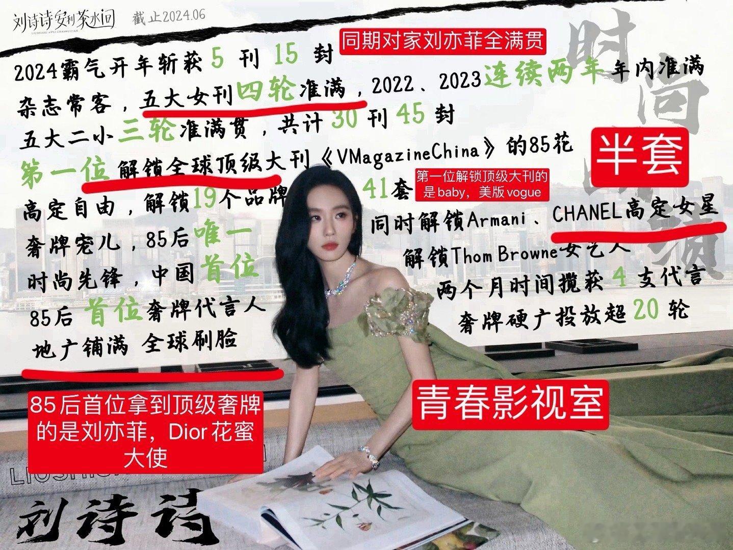 刘诗诗 的安利间是在干嘛啊？85后首位拿到顶级大刊的是angelababy的美版