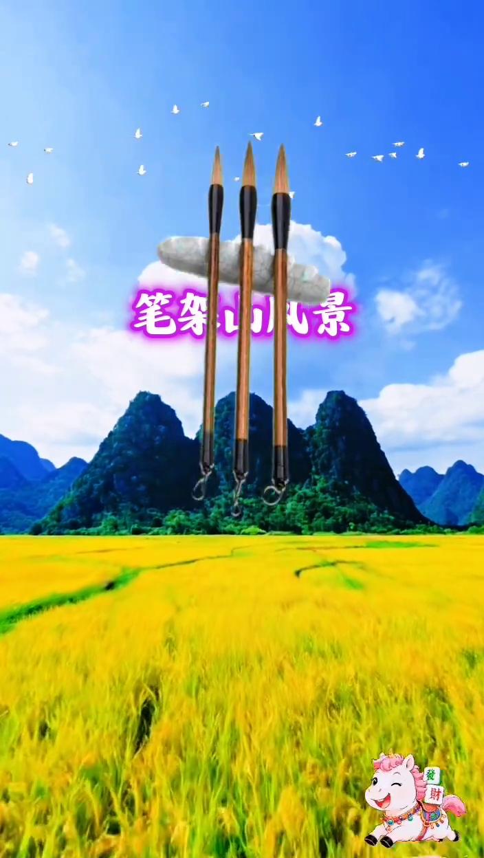 笔架山风景。
兄弟同科，父子联芳。