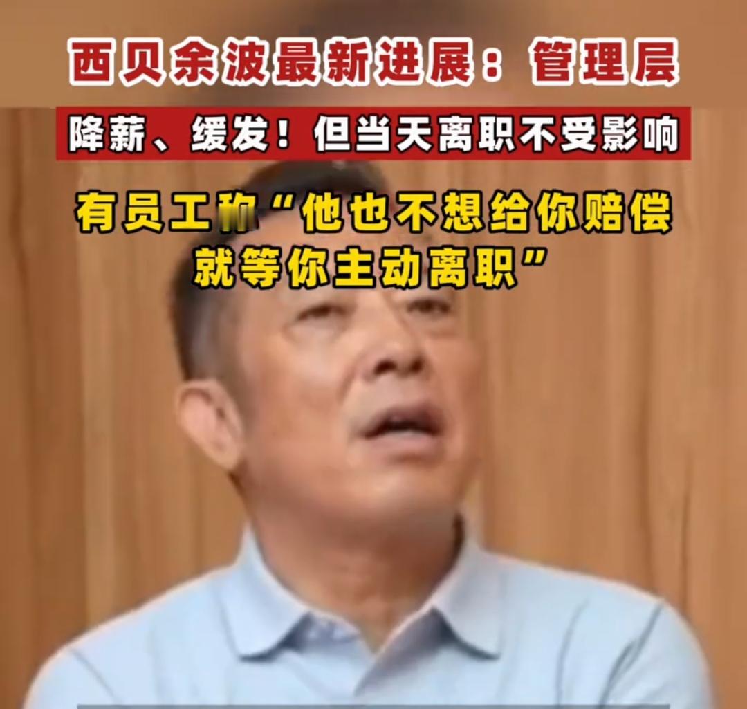 其实西贝降薪缓发工资的目的就是逼迫员工主动离职，这样就不用给员工补偿了，贾国龙这