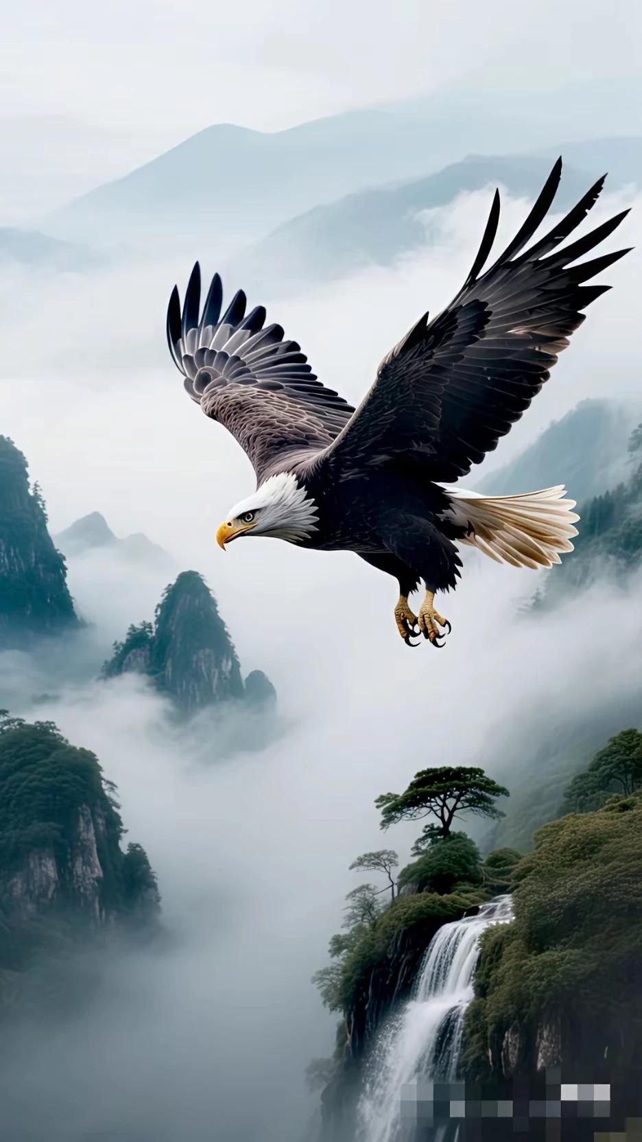 沧海扬帆何惧浪
鹰击长空博风雨