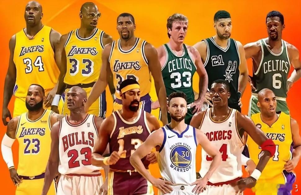 NBA历史回顾:拉塞尔——11冠（13年）乔    丹——6冠（15年）贾巴尔—