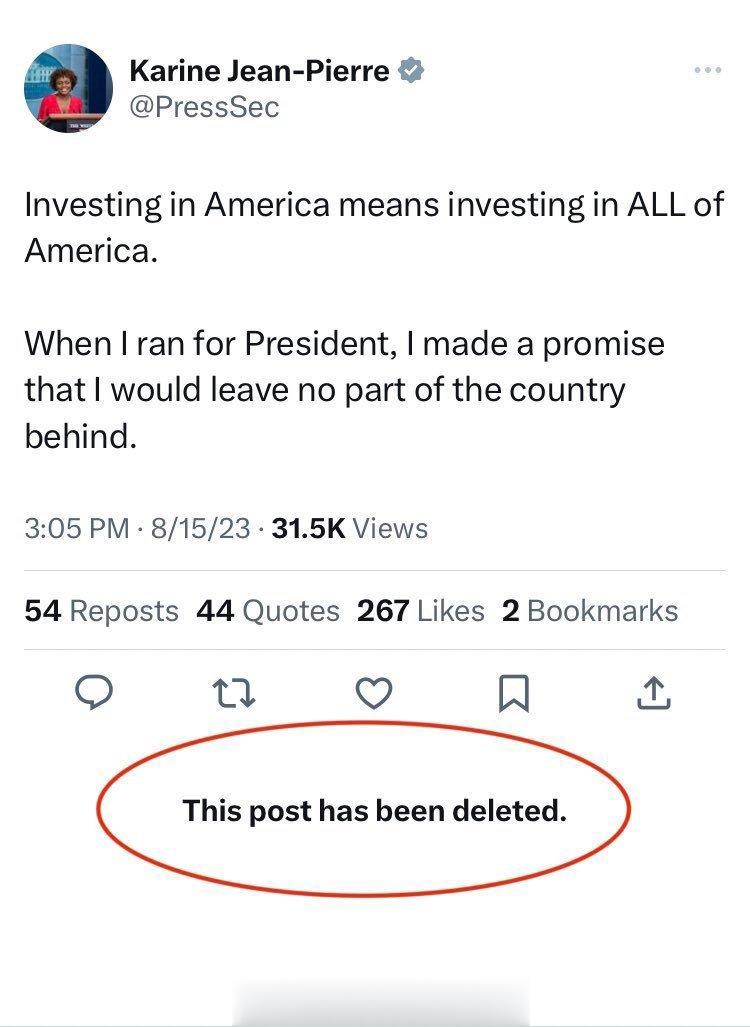白宫新闻发言人皮埃尔昨天发了一个帖子：。。。当我竞选总统的时候，我向美国人民承诺