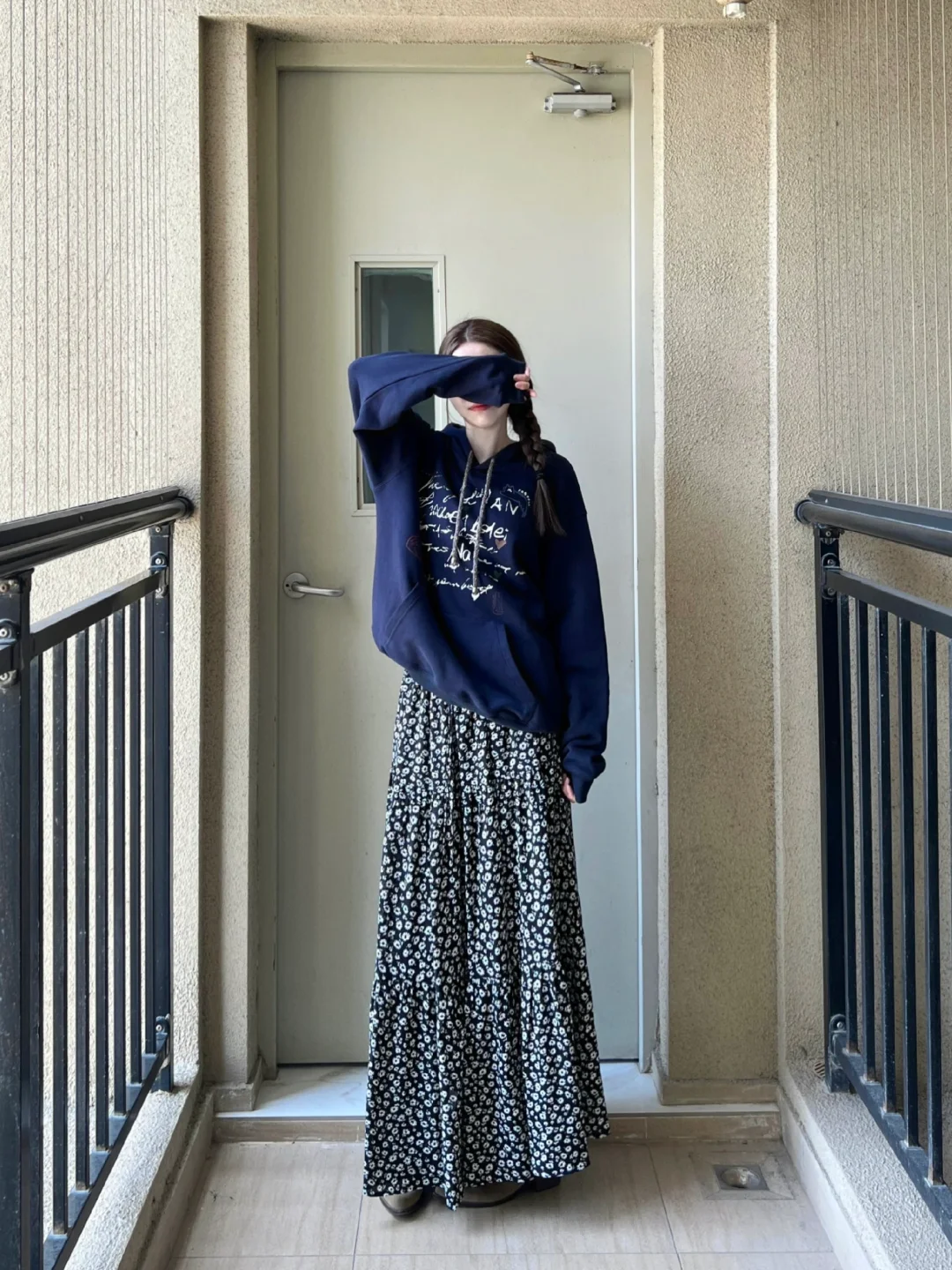 168/98 卫衣➕碎花裙 少女感出来了！