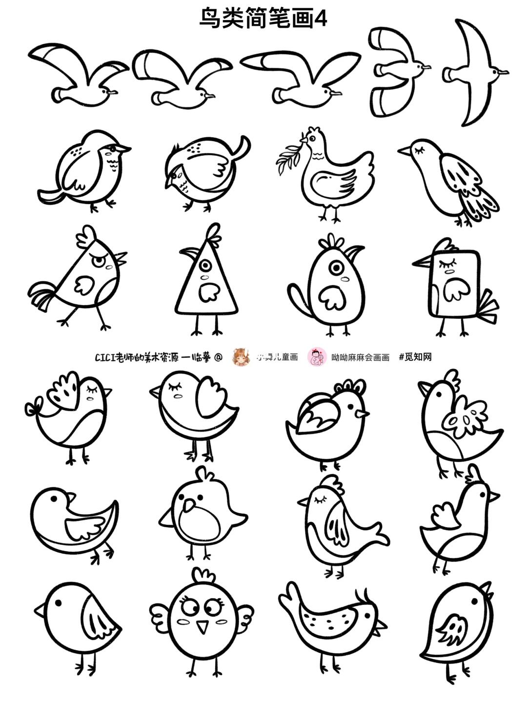 鸟类简笔画4