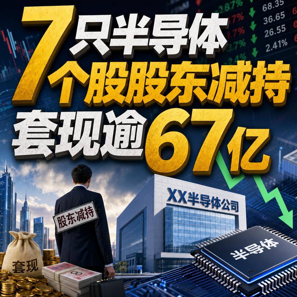 突发！半导体板块刚刚集体新高，背后的大股东却已经悄悄套现67亿离场。
6月以来，