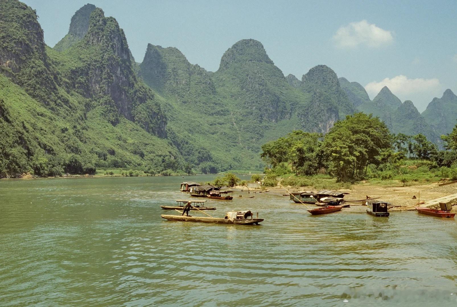 90年代的桂林漓江，摄影：Yvon Maurice 
