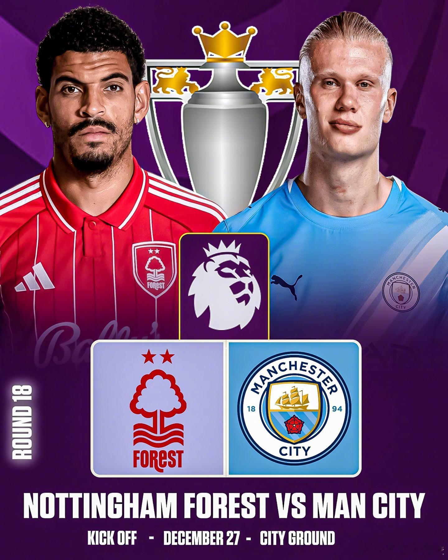 争冠集团的曼城与维拉本轮都要在客场面临考验，森林和切尔西上赛季都曾经击败过他们。