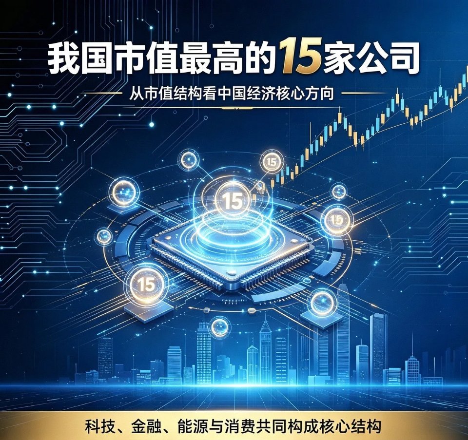 我国市值最高的15家公司1. 台积电— 约16.0万亿元全球晶圆代工绝对龙头，大