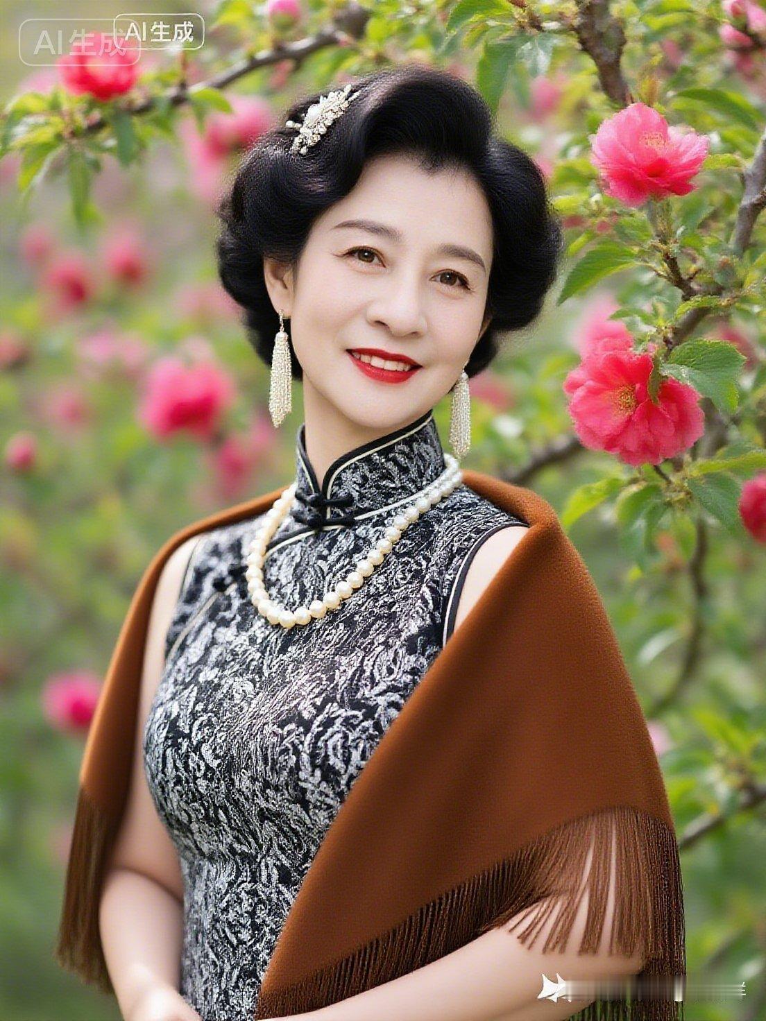 优雅复古风，花间美人笑！