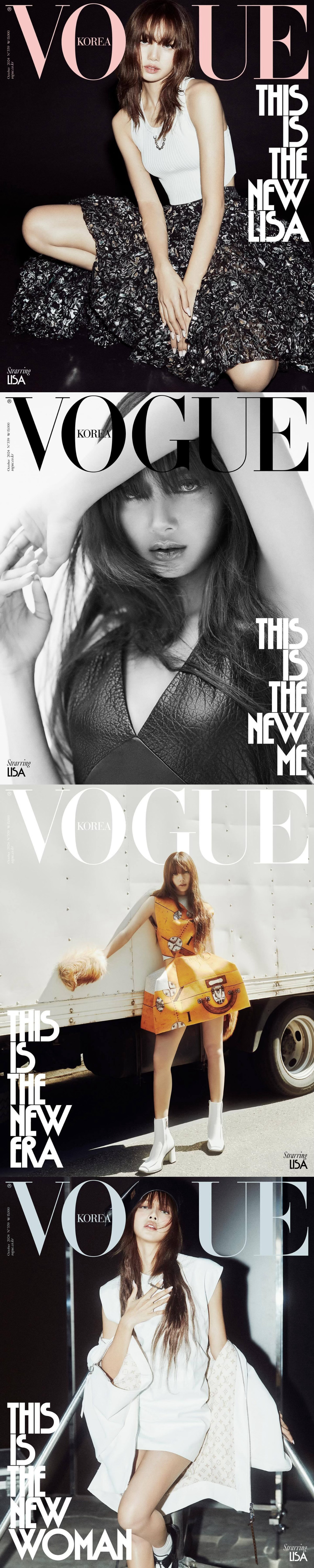 LISA  x  VOGUE COVER两次单人韩版VOGUE即金九银十，Lis