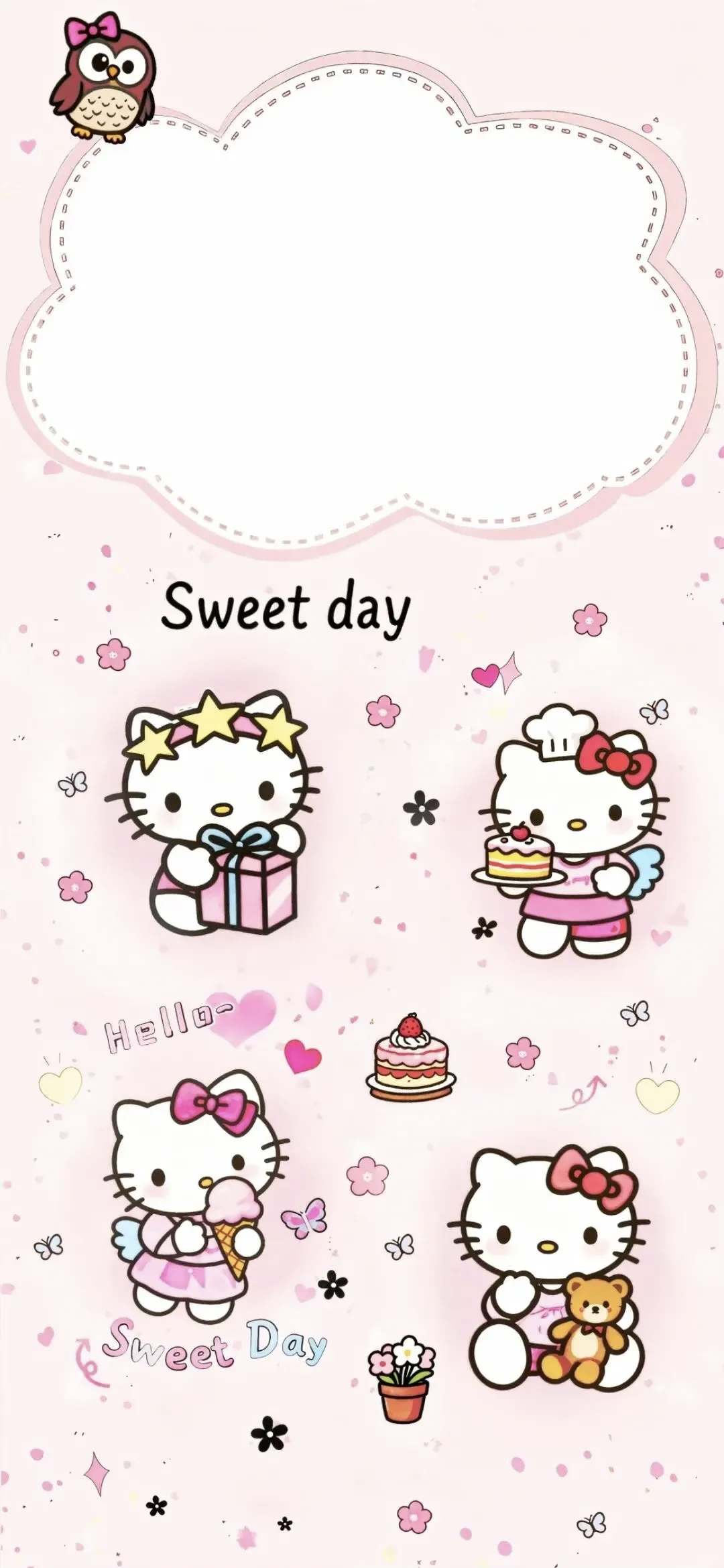Hello Kitty聊天背景图·𝙬𝙖𝙡𝙡𝙥𝙖𝙥𝙚𝙧₊ 粉色系