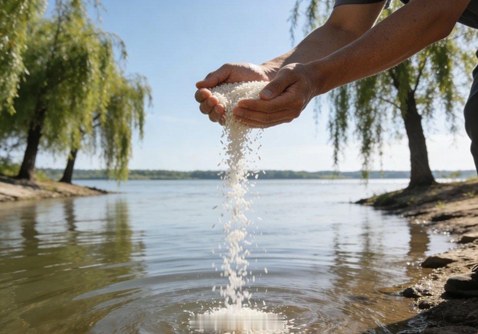 多人江边放生大米江边放生大米的场景，总让我觉得有些荒诞。放生的初衷是祈福向善，但