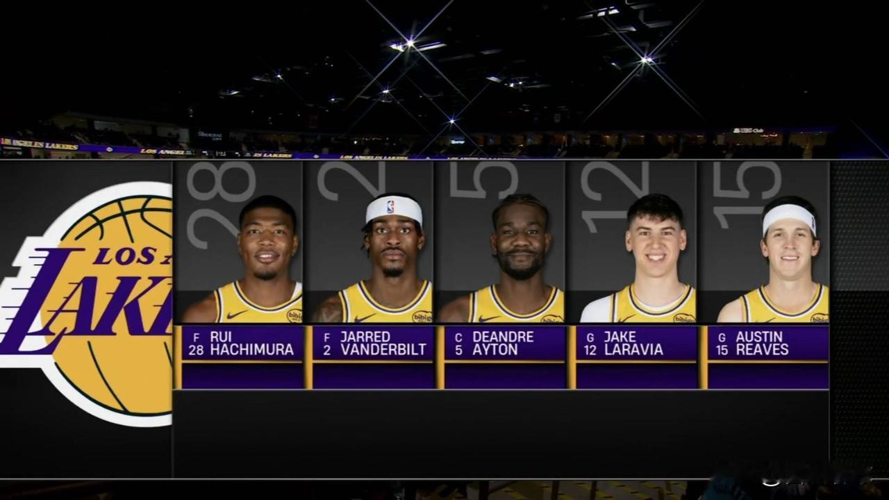 NBA季前赛湖人和太阳的首发阵容，詹姆斯东契奇和杰伦·格林都不上，看看新人吧[比
