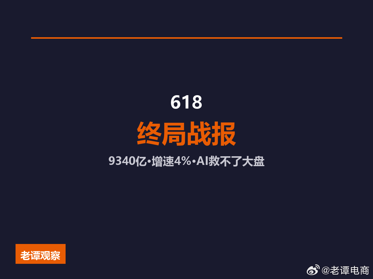 9340亿——这是2026年618的最终战报数字。同比增长4%。个位数。家人们，