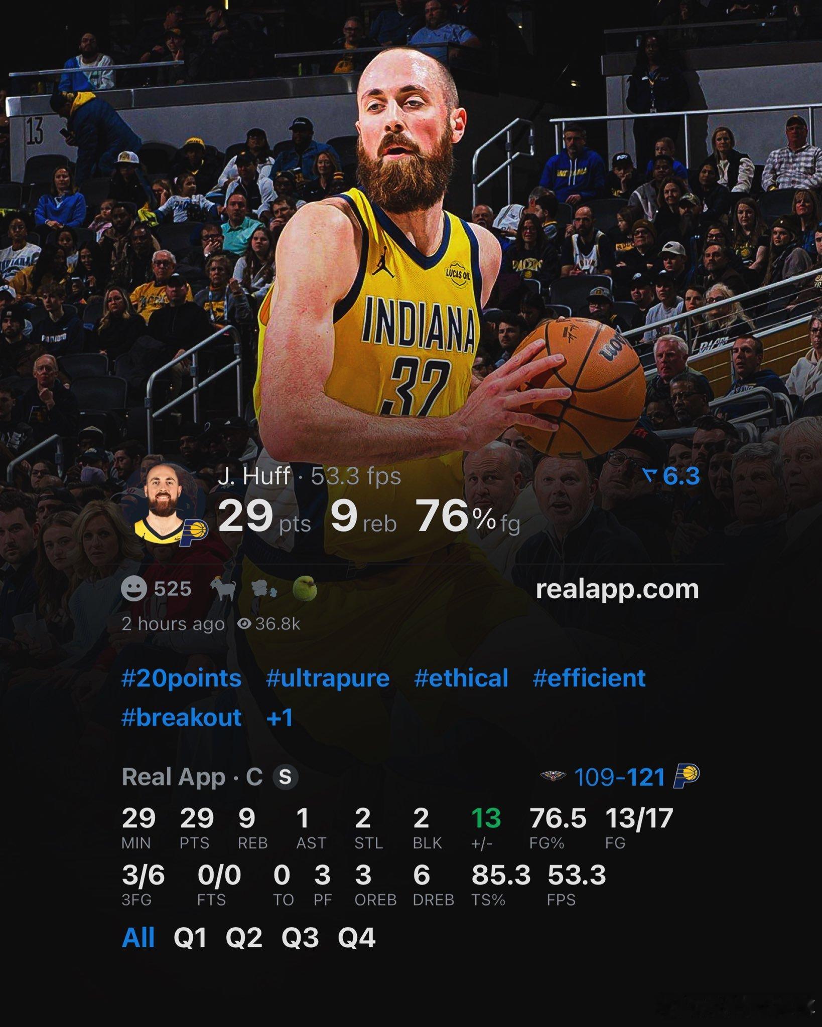 又一个火箭弃将！杰.胡夫今天17中13！拿到29分9篮板！火箭的淘宝能力近几年也