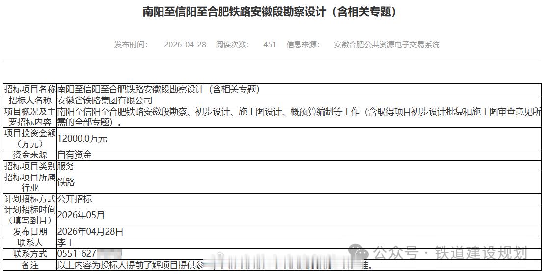 国铁播报【可研即将批复！这条高铁年内开工】近日，有网友咨询：“据悉阜黄高铁已开展