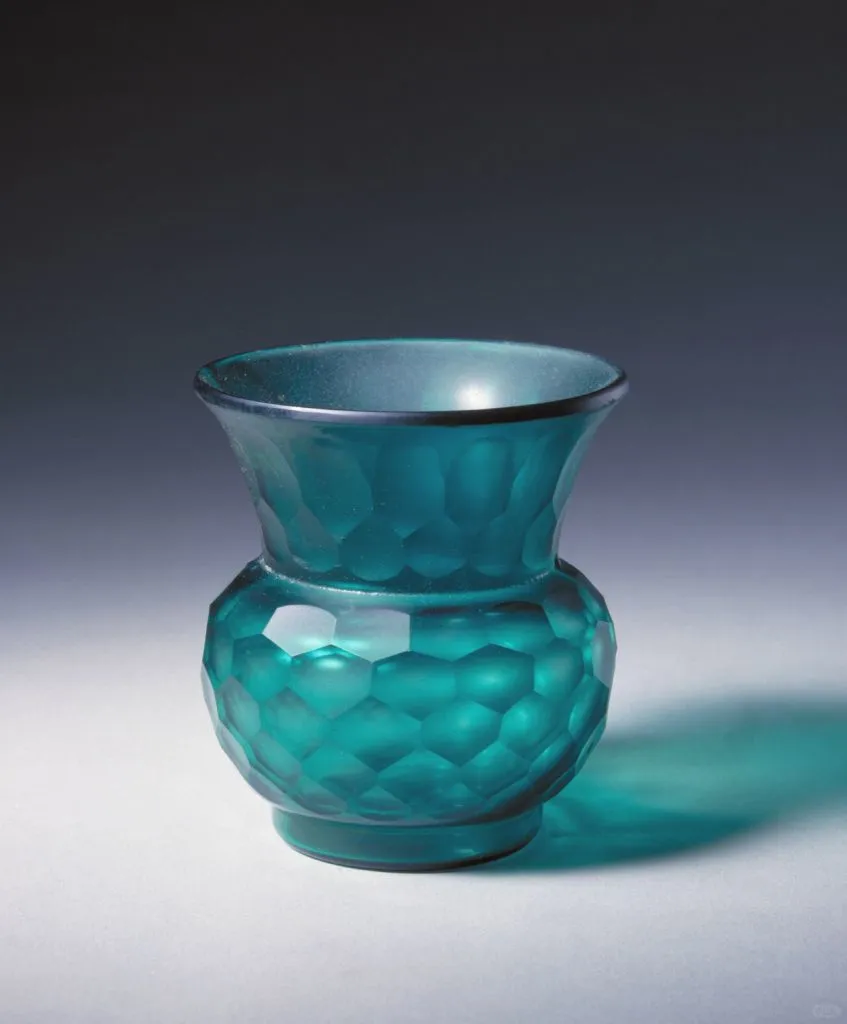 绿色透明玻璃渣斗