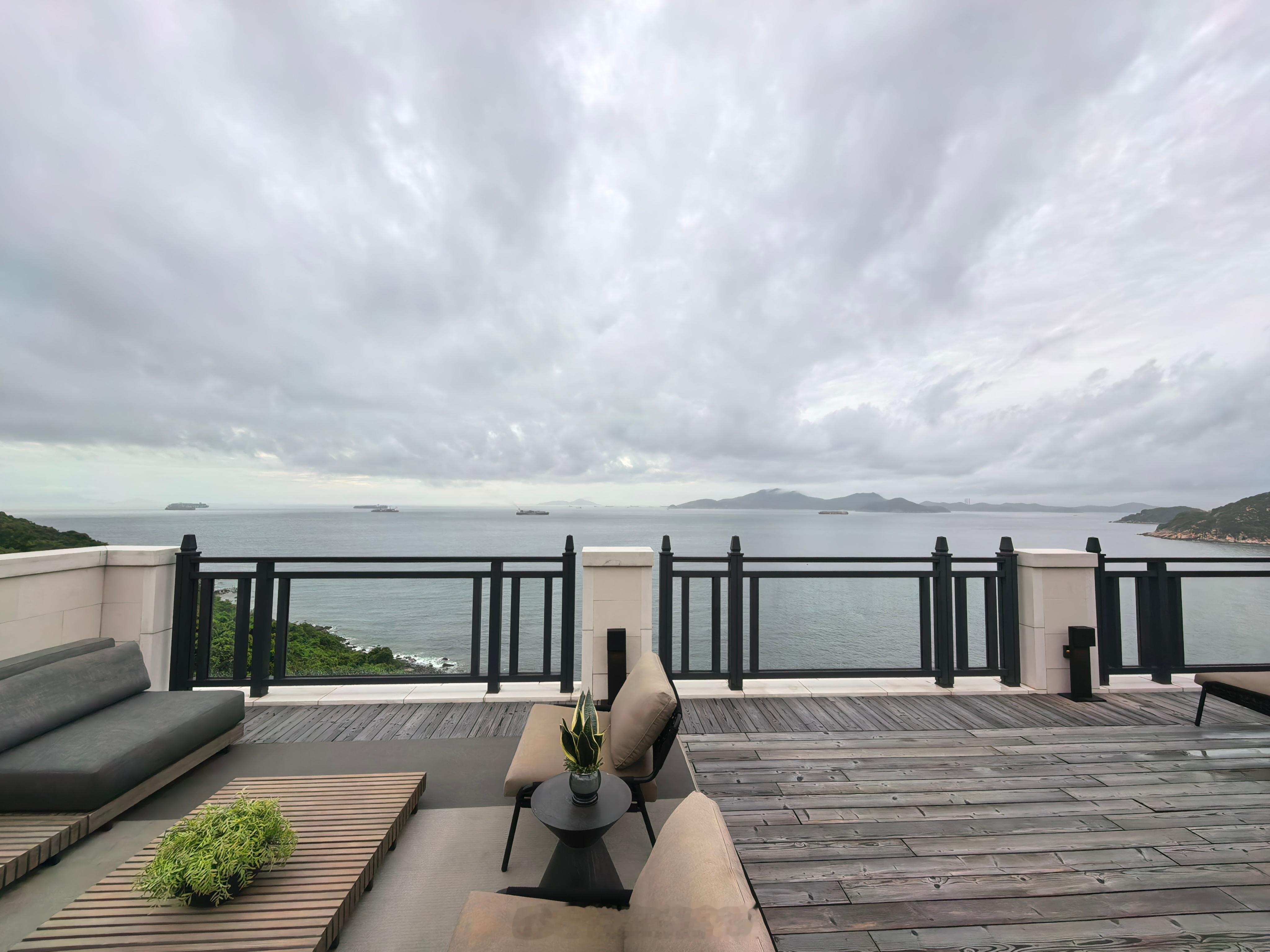 香港两个小目标的房子的海景 ​​​