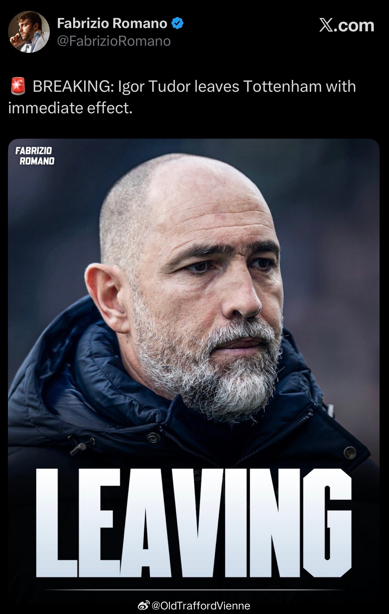 官方：热刺主帅下课这赛季第几个？ 