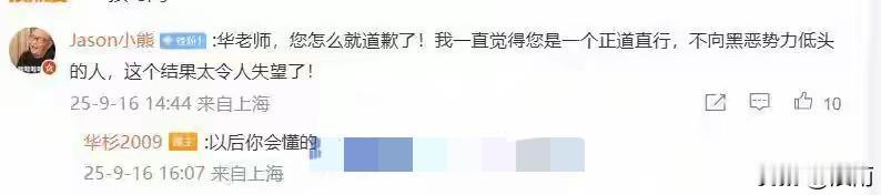 有人问华与华老板华衫，为什么向罗永浩道歉。
华衫回答：以后你会懂的。
果然，这个