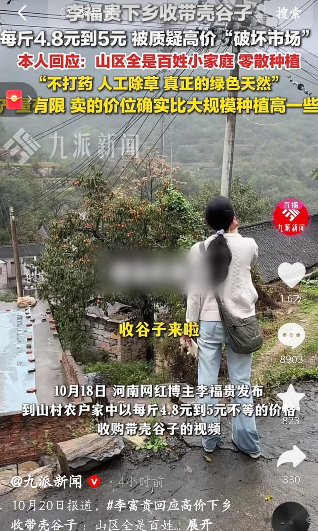 这“高价收谷子”的李富贵，凭啥被村民夸“帮大忙”？
 
“4.8-5块一斤收谷子