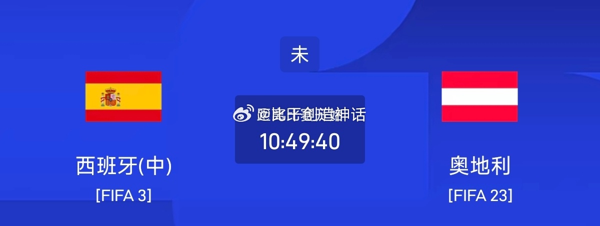 今日足球单场赛事前瞻分析周四083 世界杯 西班牙vs奥地利方向：主胜，防平年龄