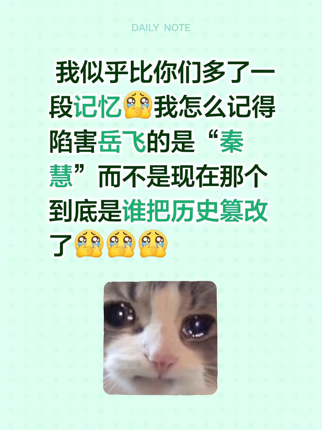 我似乎比你们多了一段记忆我怎么记得陷害岳飞的是“秦慧”而不是现在那个到底是谁把历