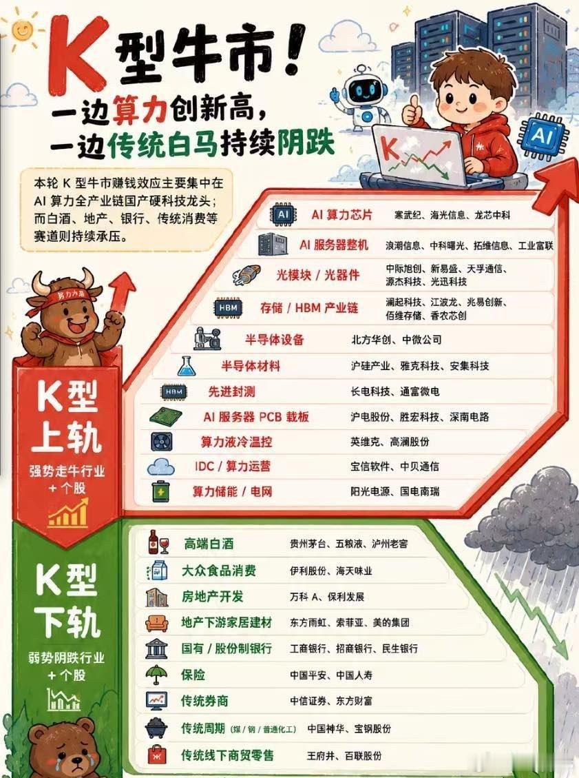 K型分化的牛市，站错位置天壤地别 