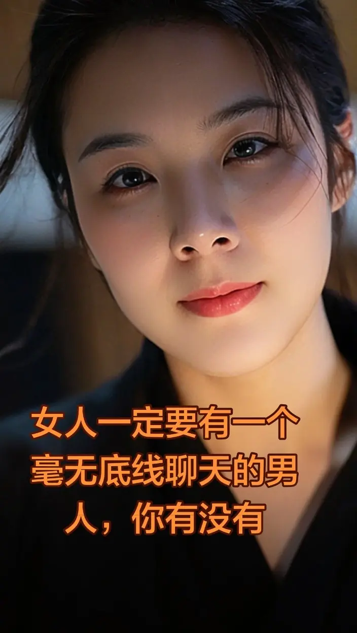 男人一定要有一个，敞开心扉聊天的女人，爱你，不为难你；懂你，不伤害你...