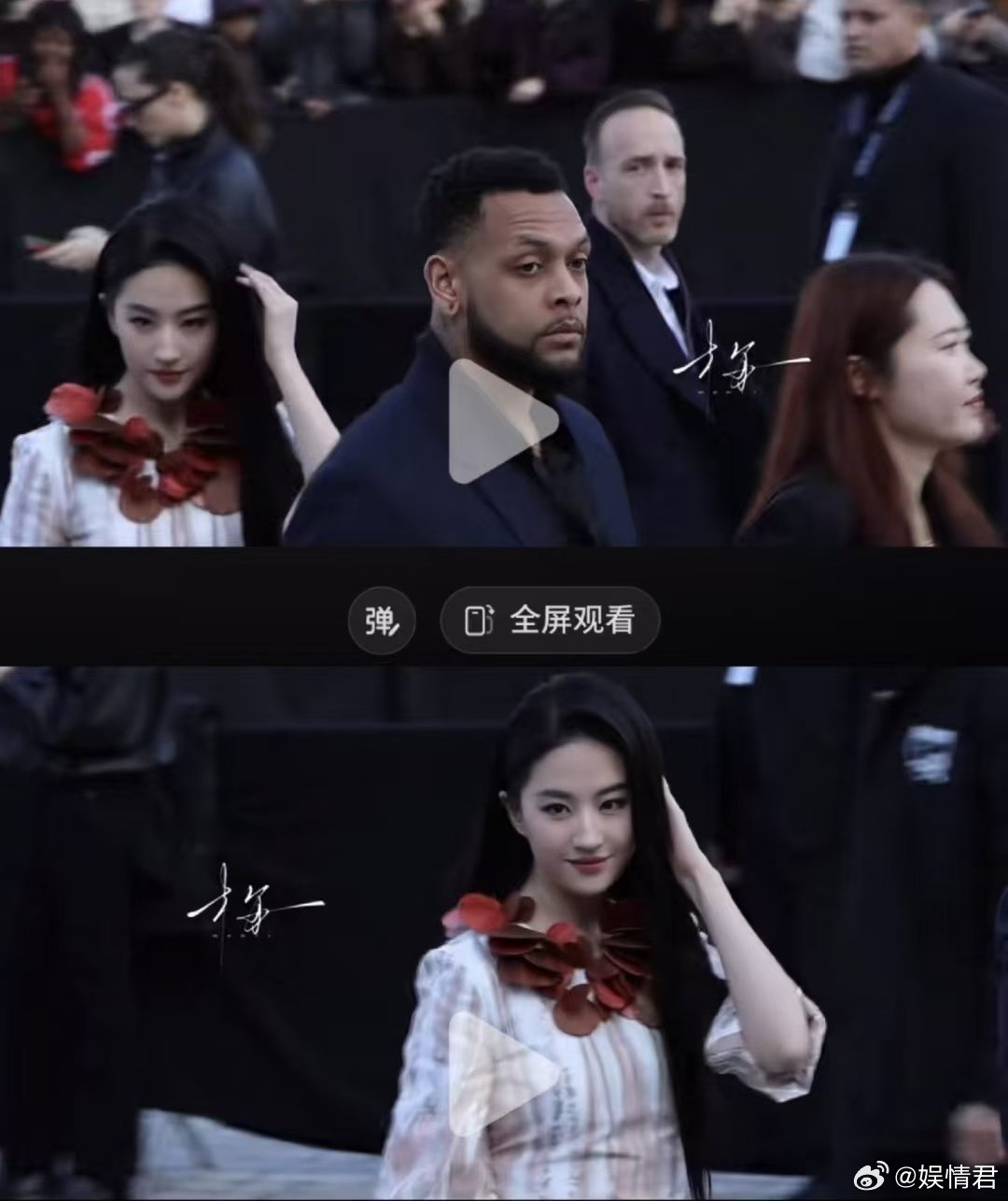 刘亦菲摸头发刘亦菲摸头发这一下刘亦菲看秀造型，谁懂刘亦菲摸头发这一下！有种妖冶的