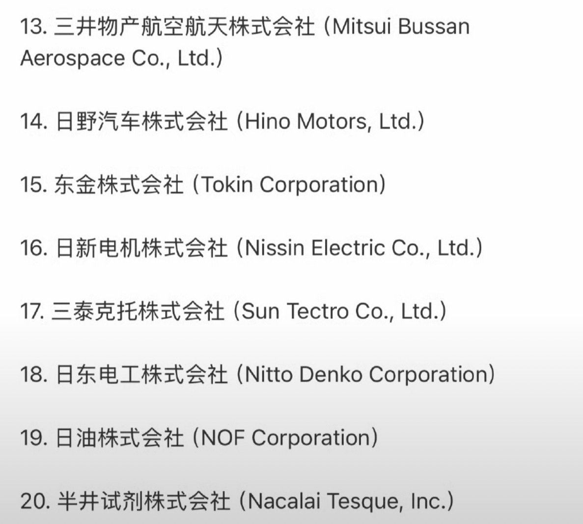 🔻关注名单很有意思。商务部回应对日出口管制将20家日本实体列入出口管制管控名单