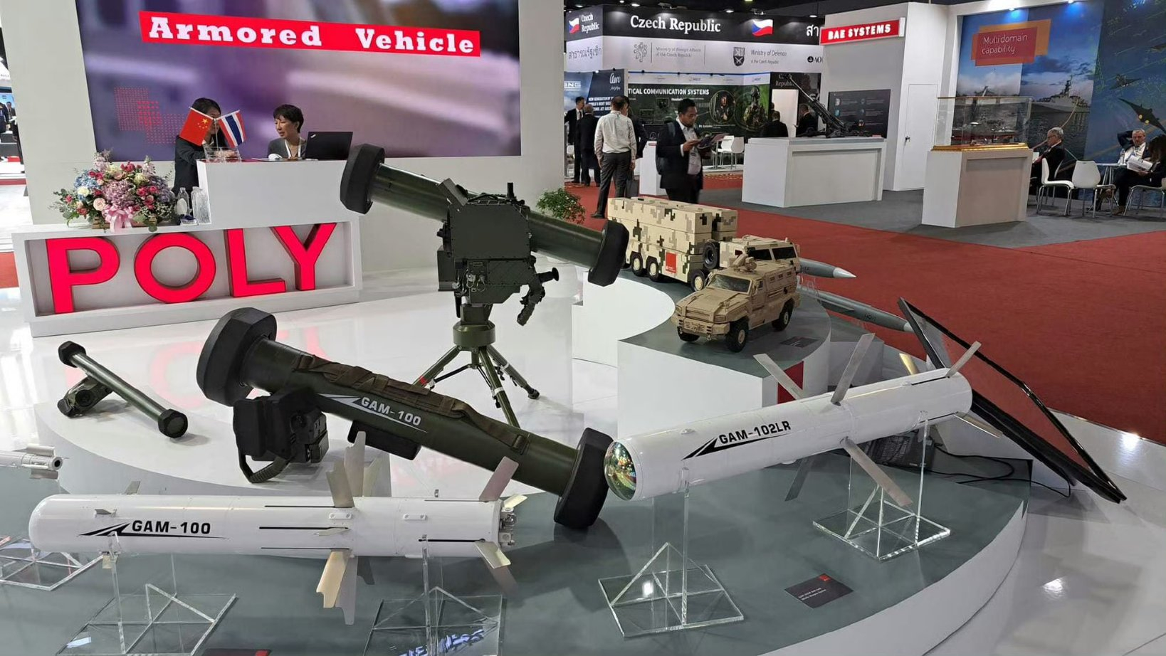 2023年，在泰国防务展上展示的高德红外GM-102导弹泰国人：导弹不错，现在不