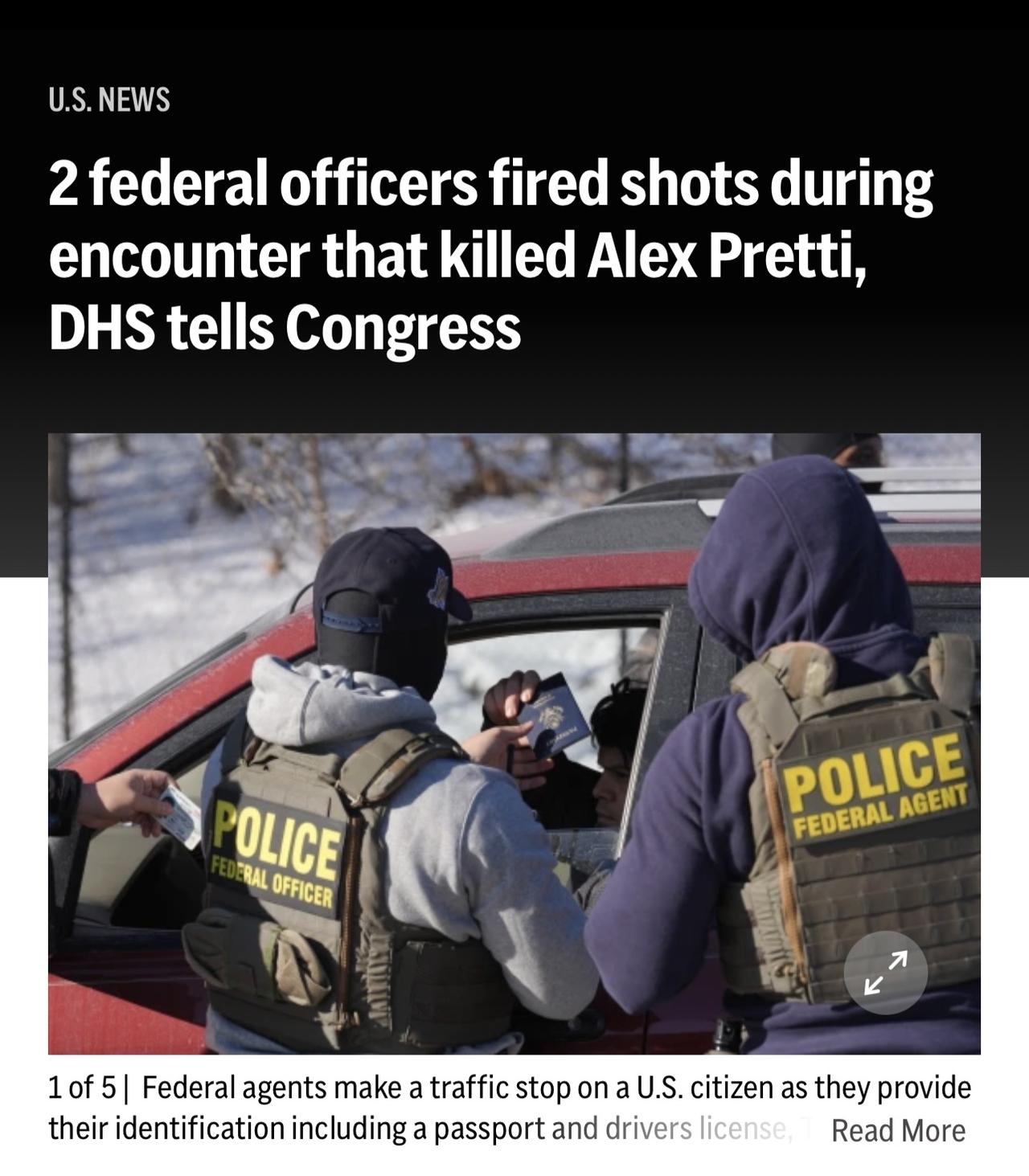 据ABC新闻报道，根据提交给美国众议院监督委员会的国土安全部报告中承认，对随身摄