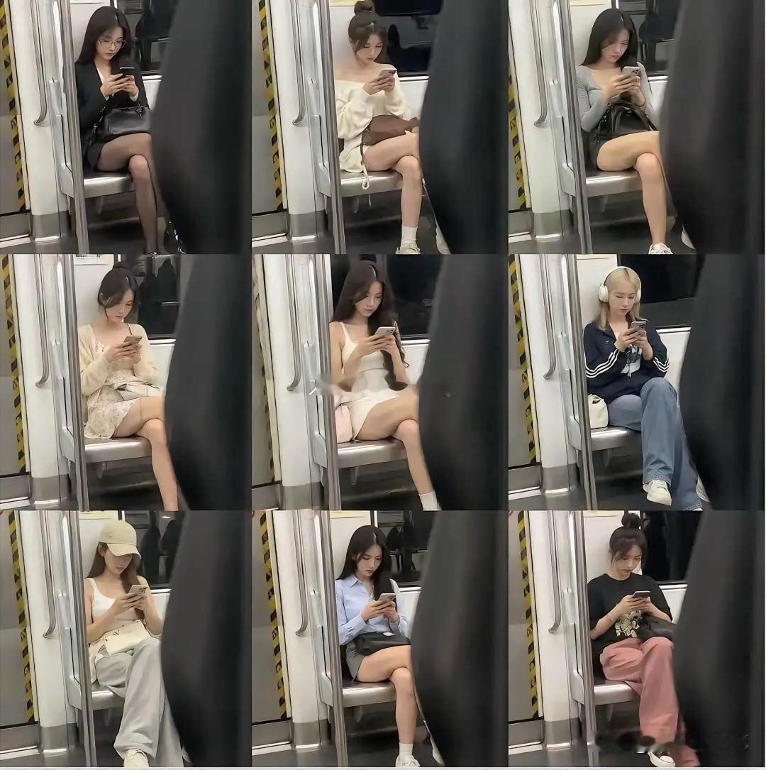 美女们的统一姿势