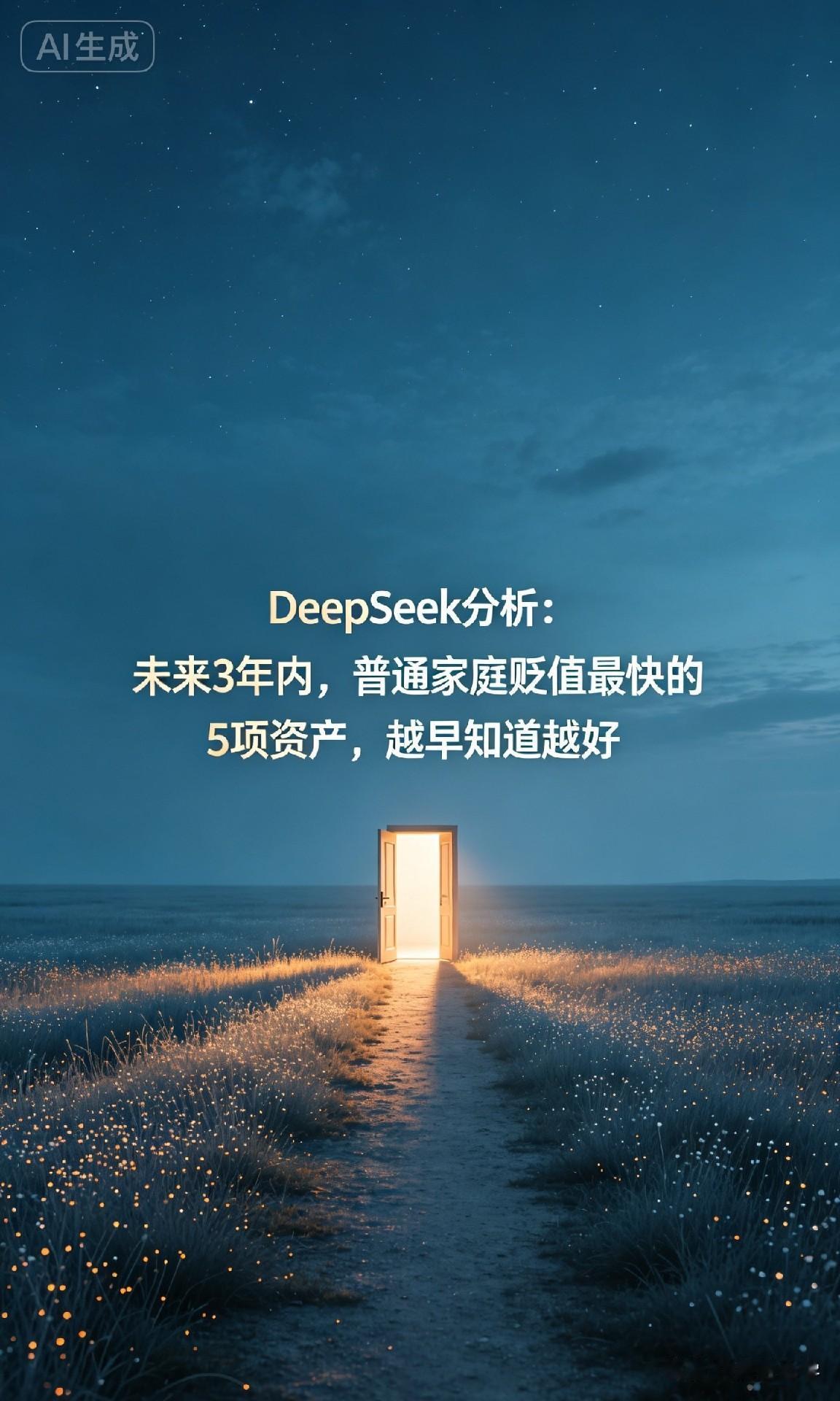 DeepSeek分析：未来3年内，普通家庭贬值最快的5项资产，越早知道越好

五
