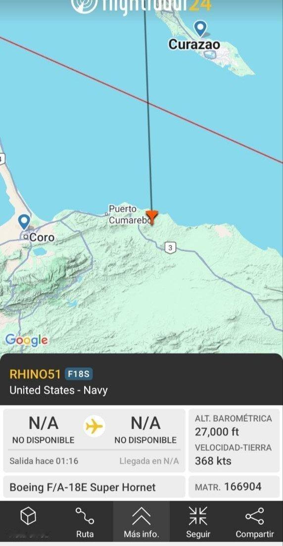 ❓关于5个小时前疑似“F-18战机进入委内瑞拉”的信息，我看到的有关于此事的较为