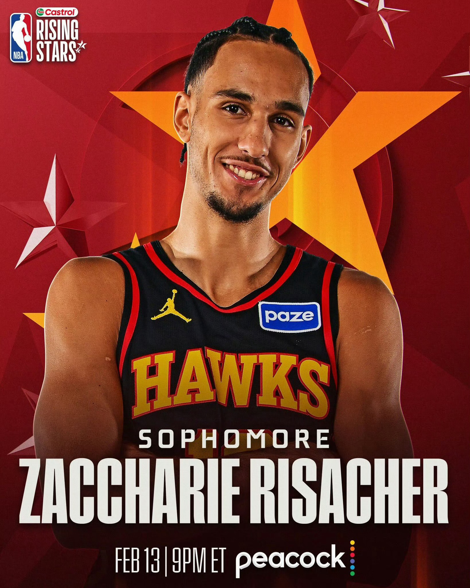 里萨谢入选今年全明星的新秀赛！chinahawks // 亚特兰大老鹰