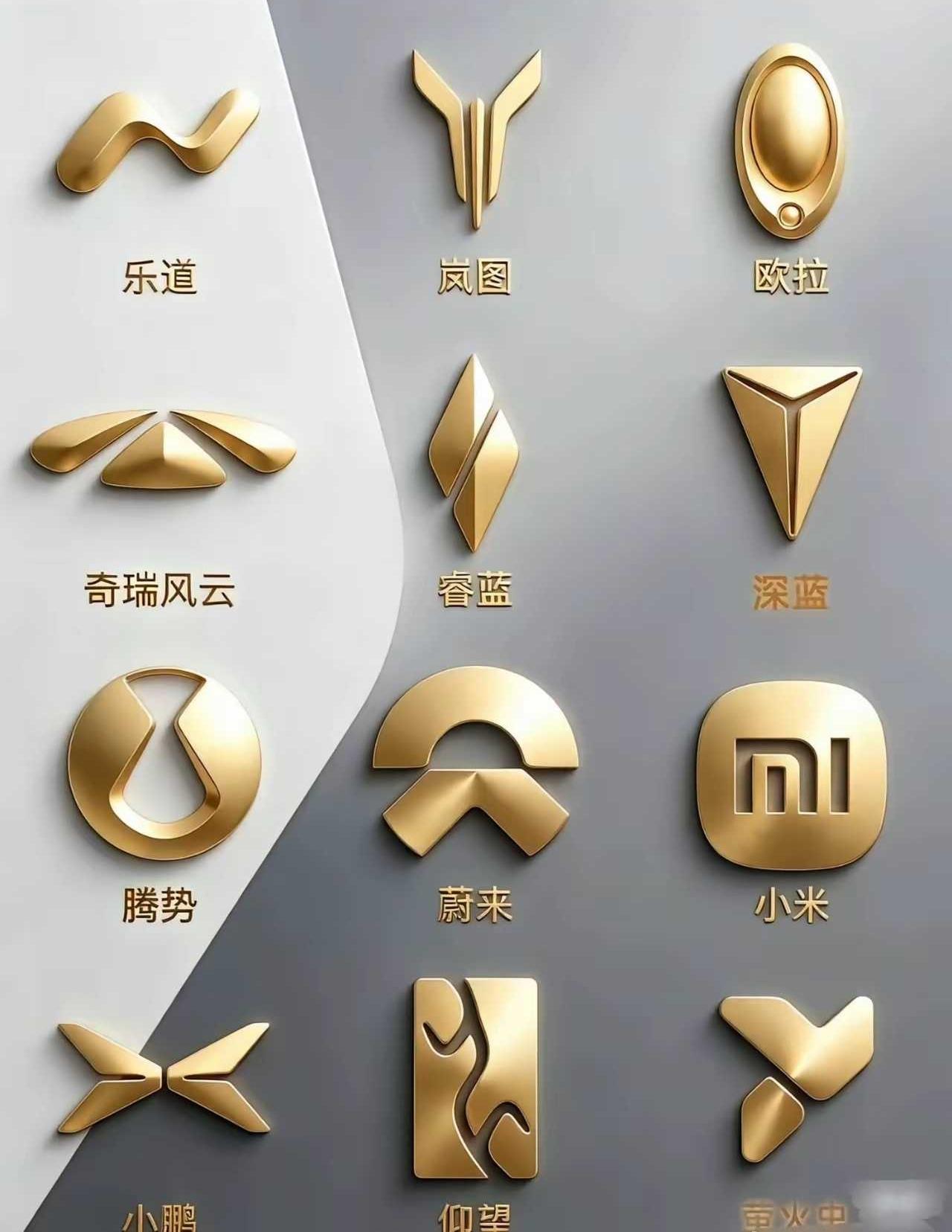 新能源车标这块，你们觉得哪家最好看呢？[灵光一闪]