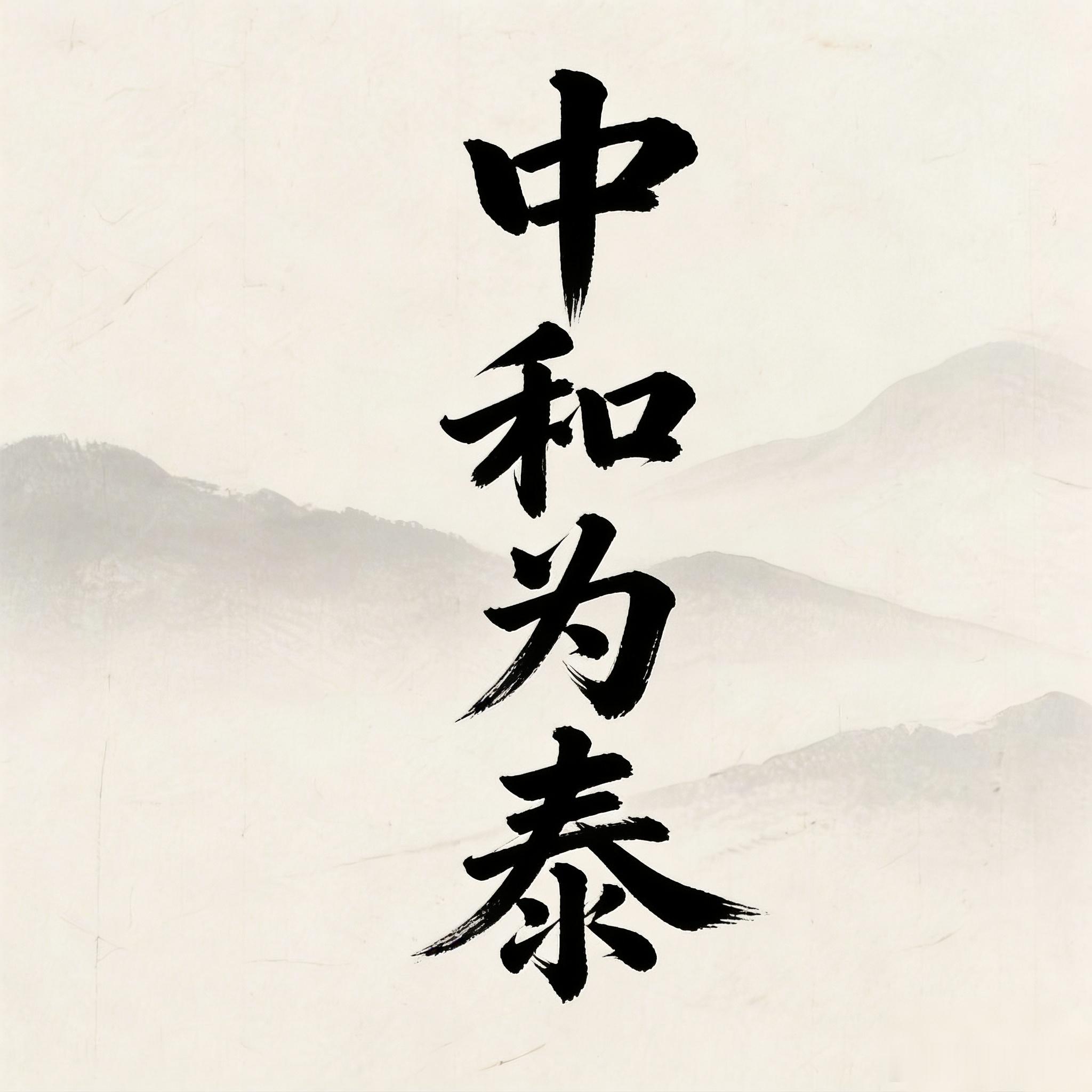 中和为泰一气调和万事昌中庸守度自生祥升降无偏阴阳顺情志安宁脏腑康稚子调推归平正四