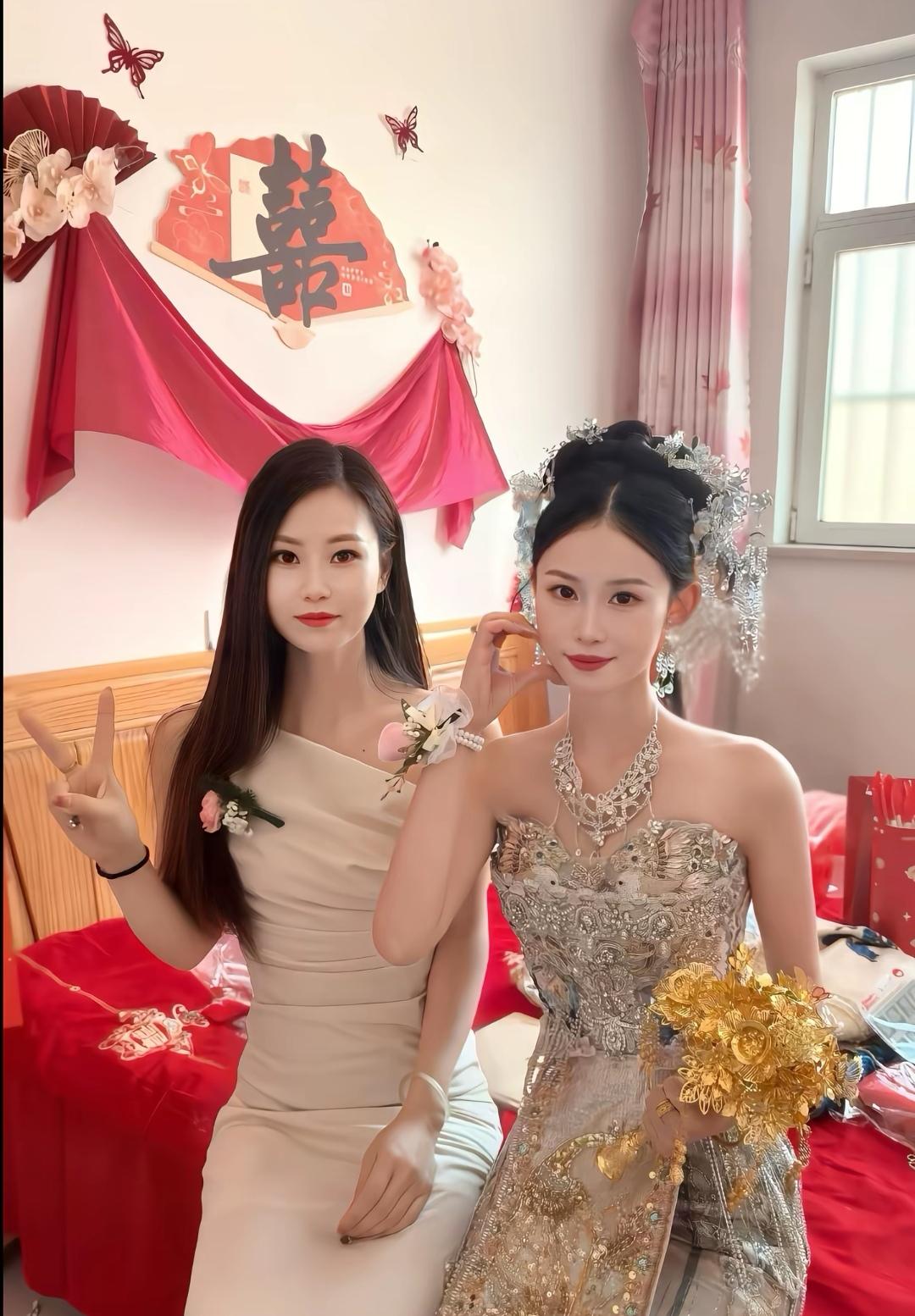 闺蜜婚礼前甜蜜合影，幸福满满！💕💍